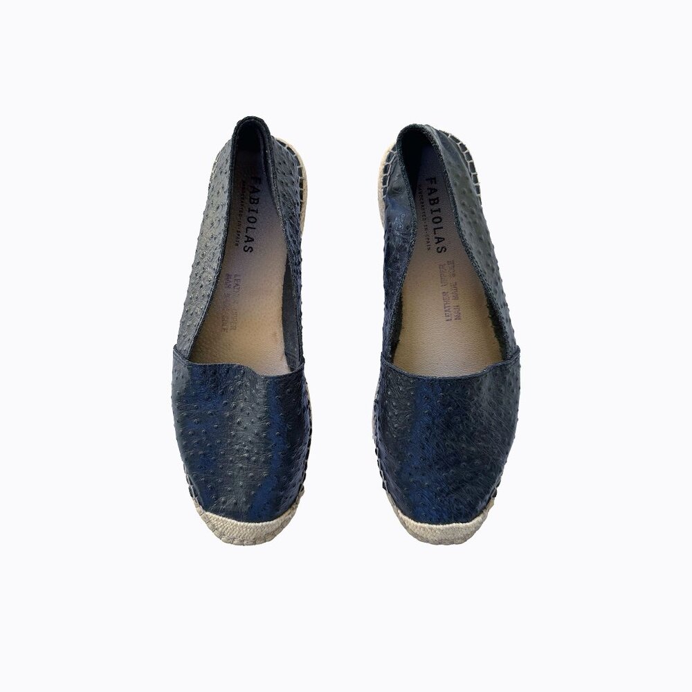 Fabiolas by Anthropologie Leather Espadrilles – Deep Navy (Almost Black) – Size